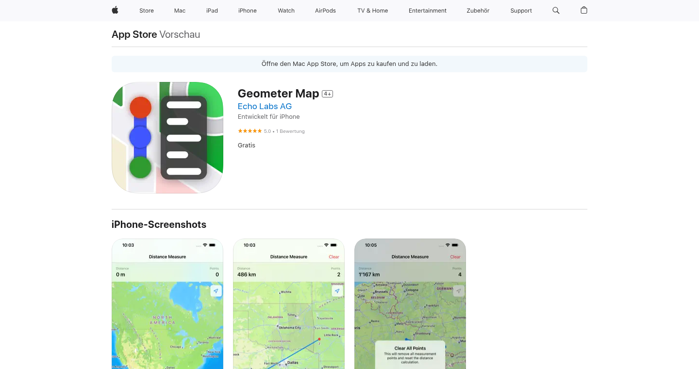 GeoMeasure: A Simple iOS-Native Map Measurement Tool