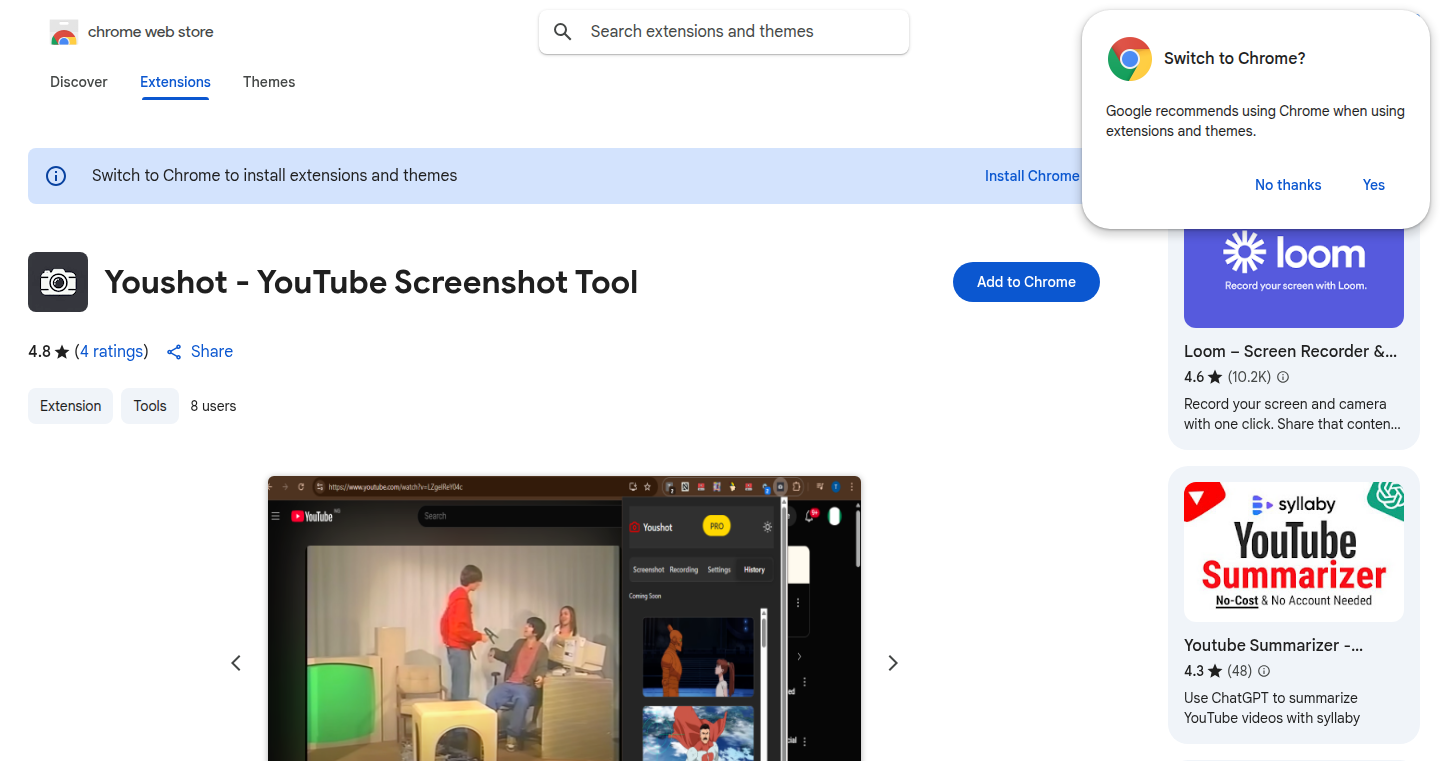Youshot: Automated YouTube Frame Extractor