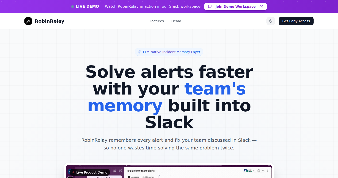 RobinRelay: Slack-Native Alert Context Engine