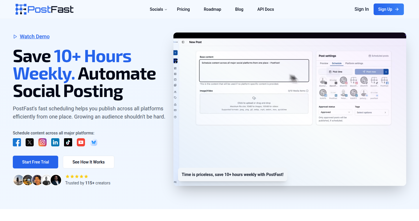 PosFast: A Blazing-Fast Social Media Scheduler