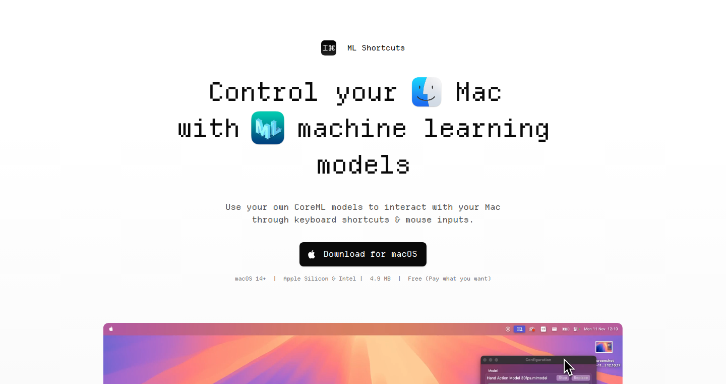 CoreML-Powered Voice & Vision Control for Mac