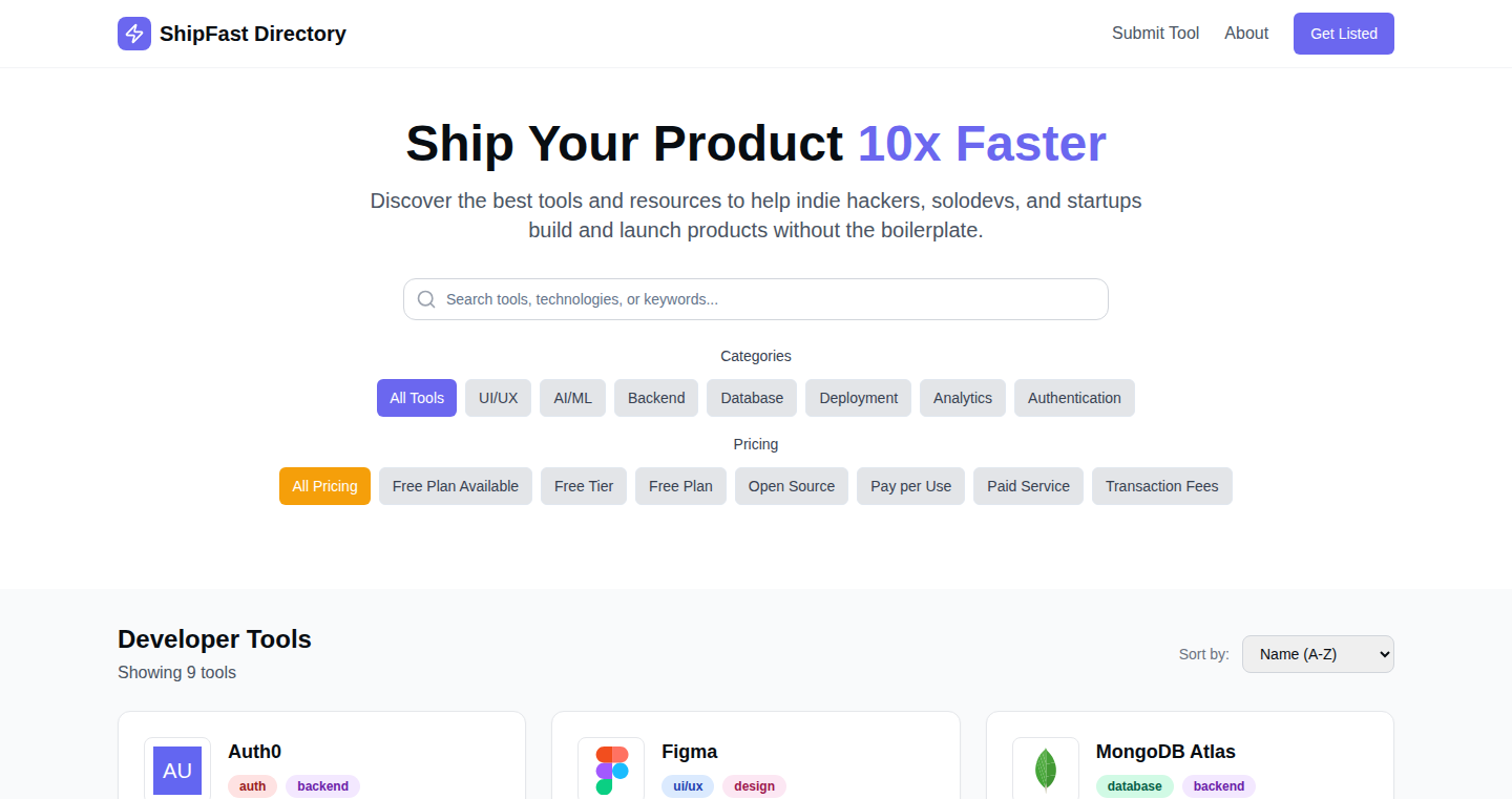 Ship Fast Directory: Accelerated Startup Toolkit