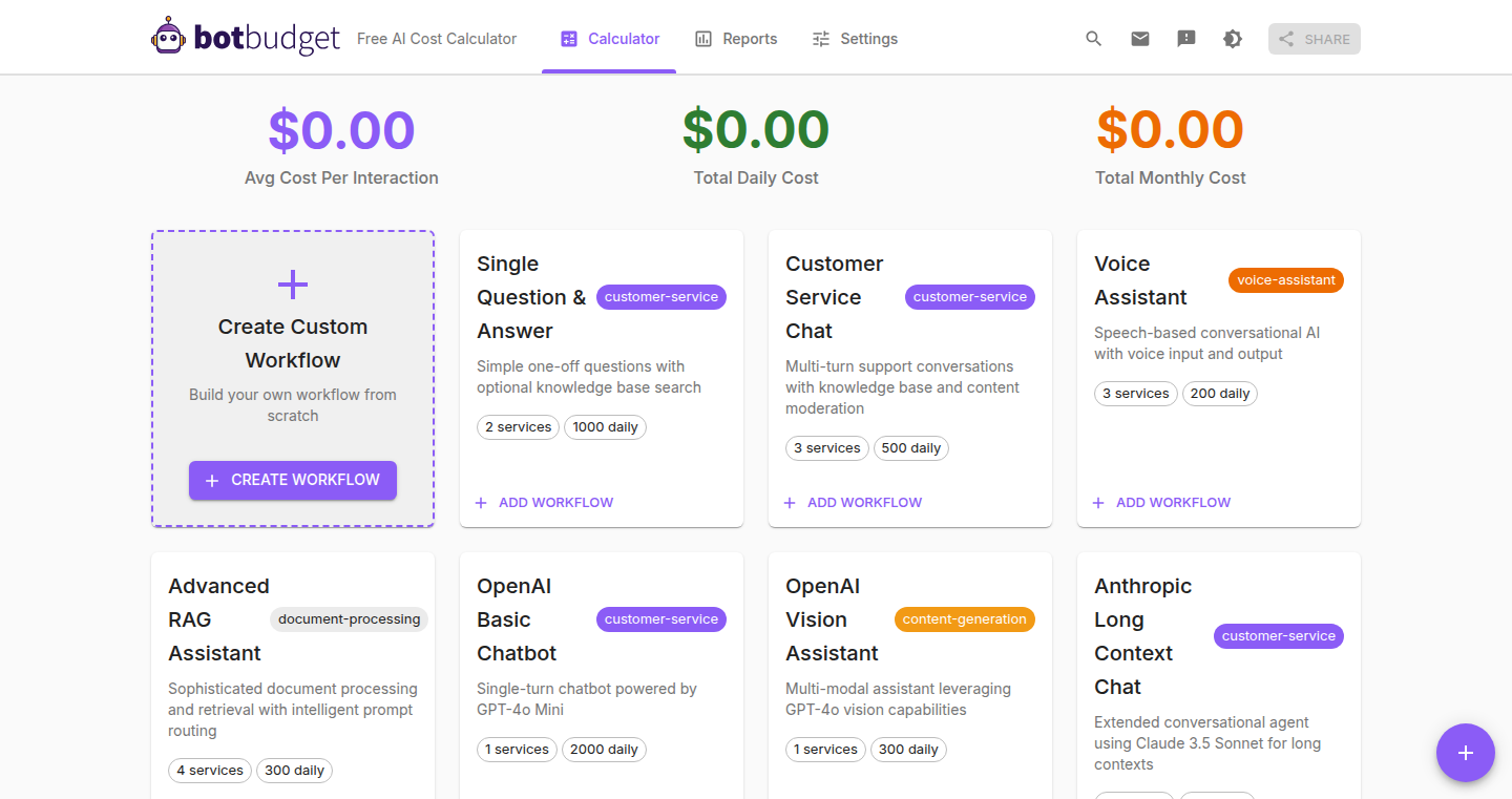 BotBudget - AI Agent Cost Calculator