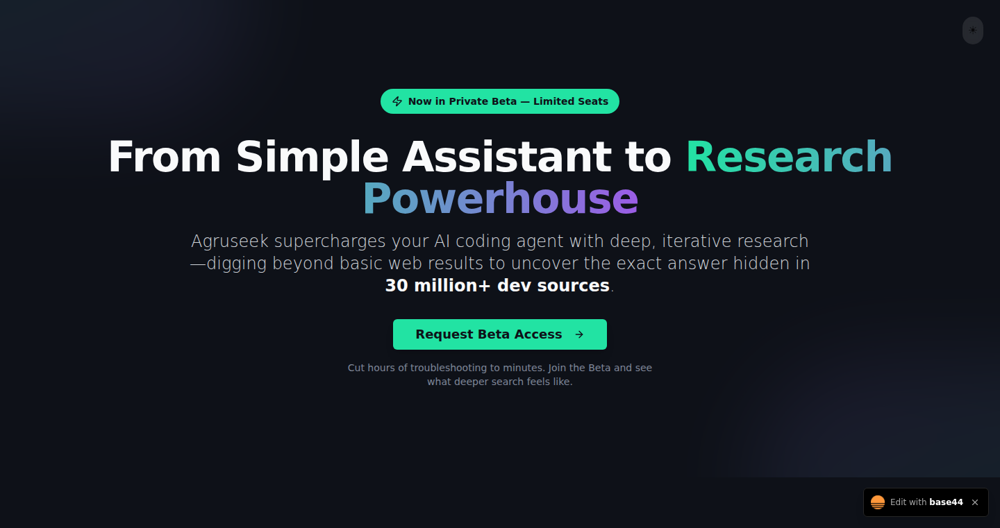 AgruSeek: Agentic Deep-Search API