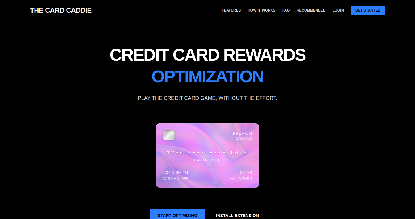 The Card Caddie: Smart Spending Optimizer