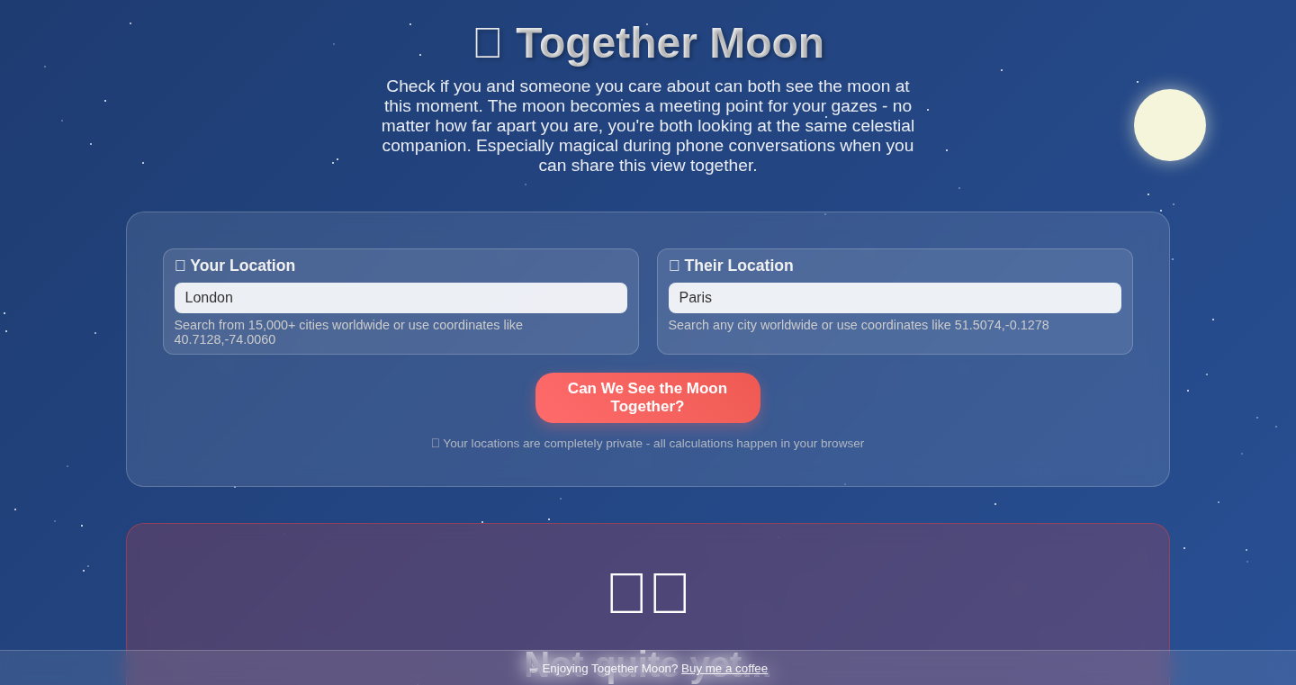TogetherMoon - Synchronized Lunar Viewing