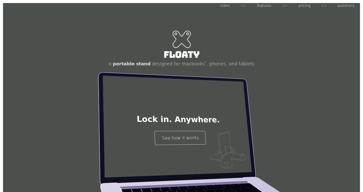 Floaty:口袋里的轻巧笔记本支架