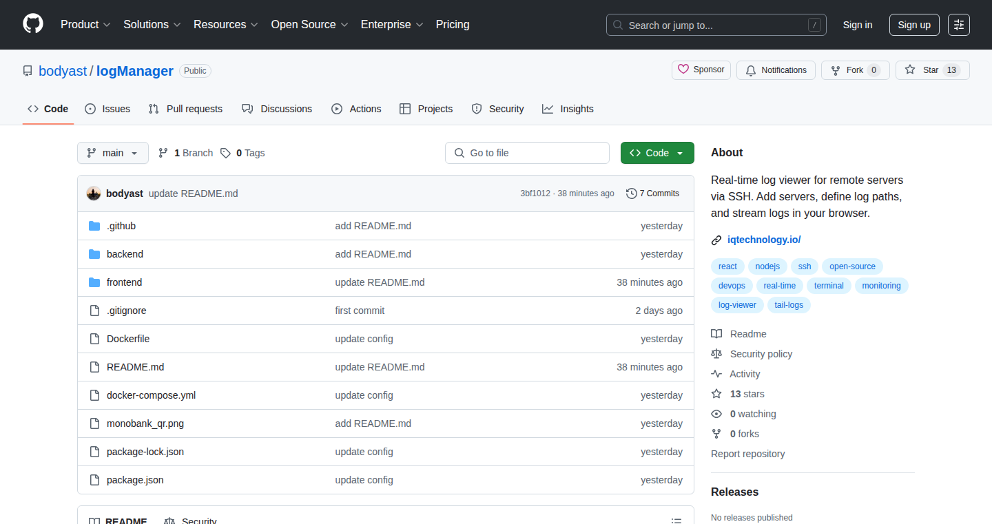Log Manager:浏览器里的SSH日志实时查看器