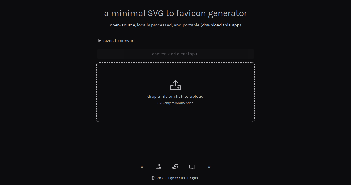 SVGtoFavicon:纯浏览器SVG图标生成器