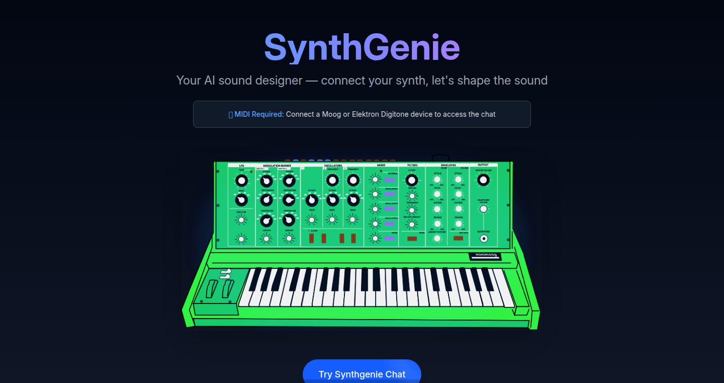 SynthGenie:用自然语言操控硬件合成器