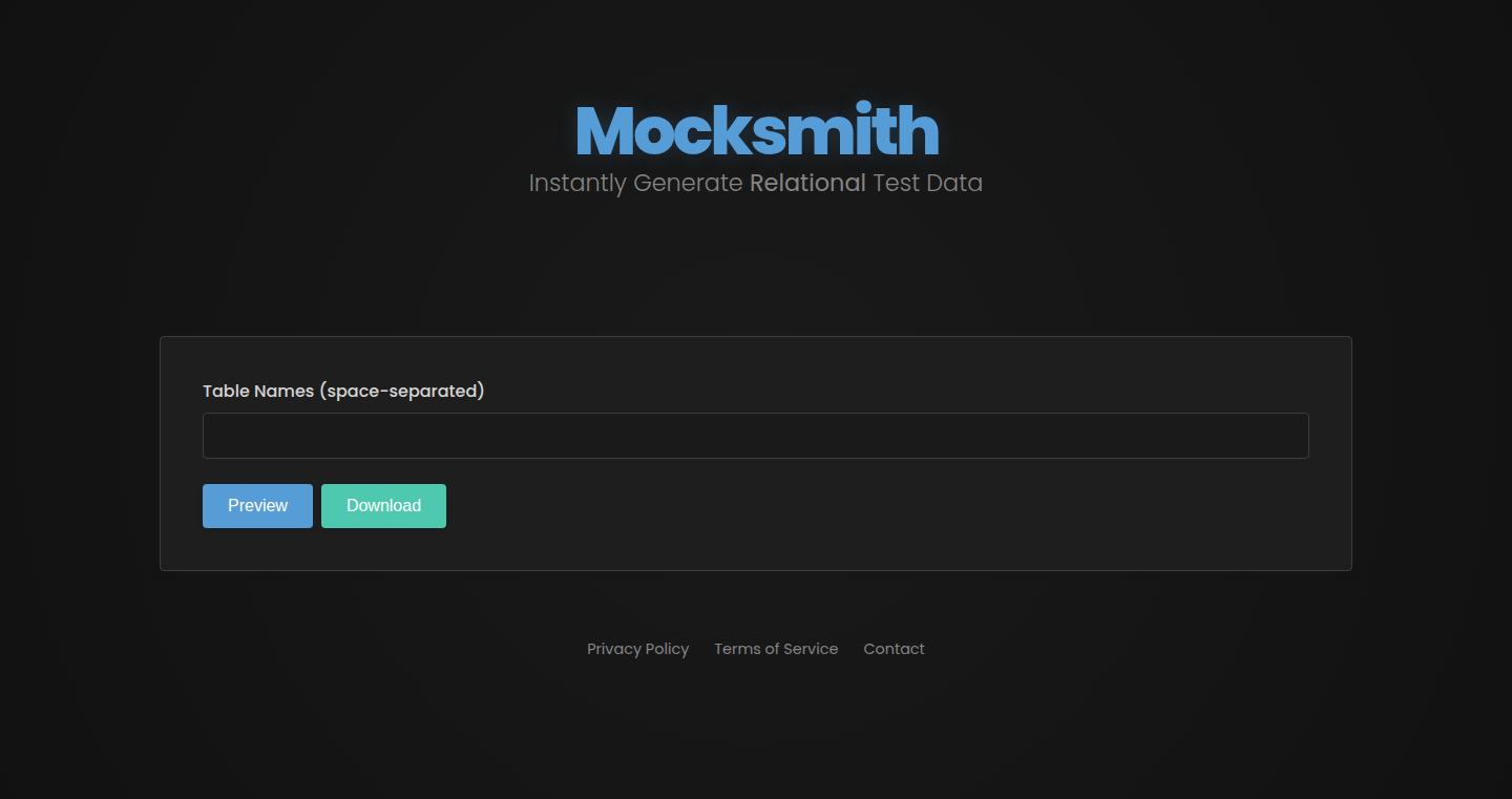 Mocksmith:即时生成关系型测试数据