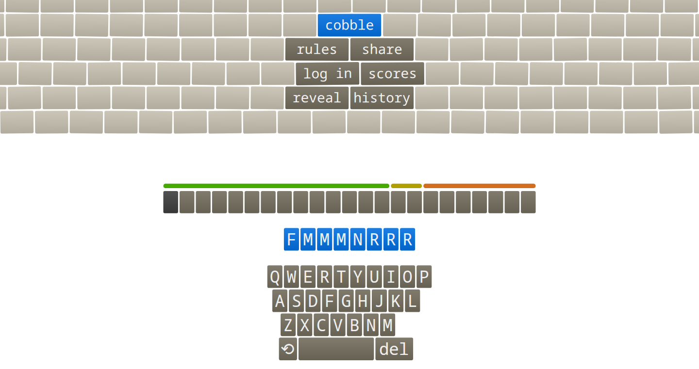 Cobble – 基于字母约束的单词游戏