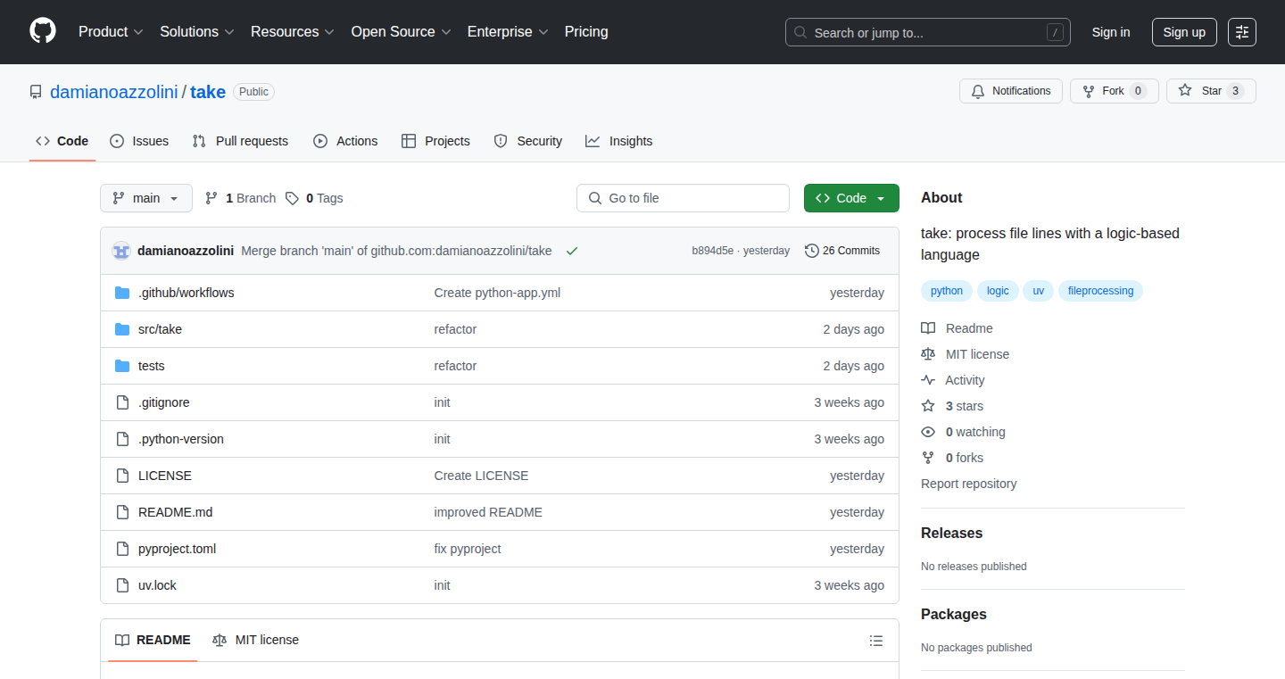 Take - Logic-Driven File Line Processor