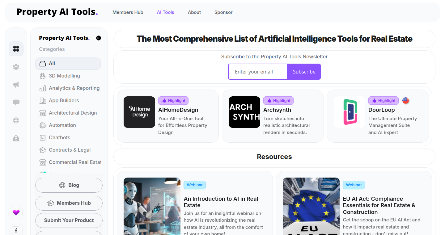 Property AI Tools Navigator