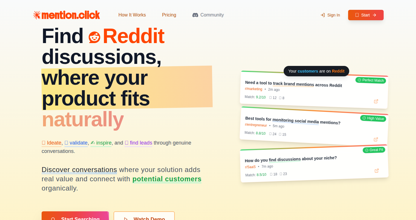 Mention.click - Reddit Conversation Navigator