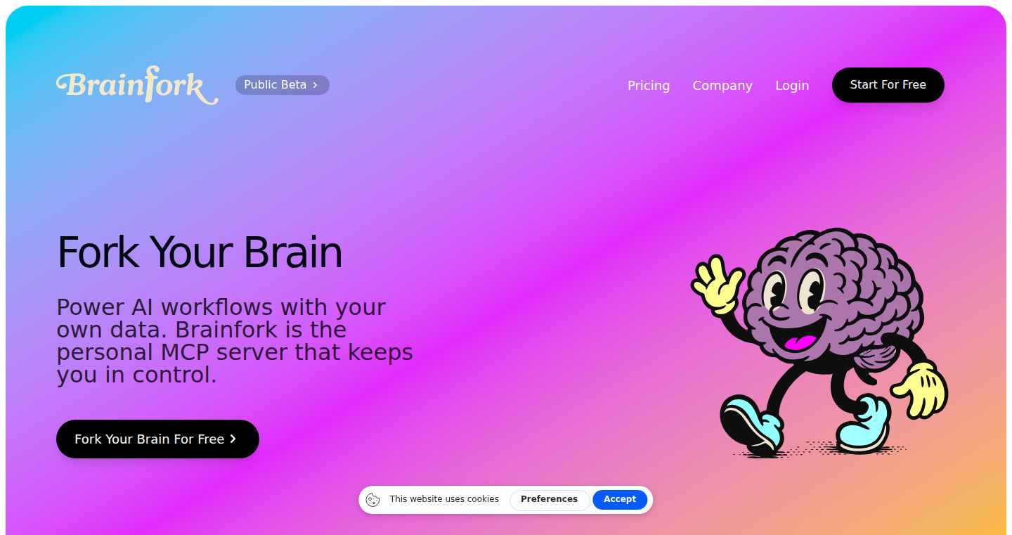 Brainfork: Instant Personal RAG MCP Server