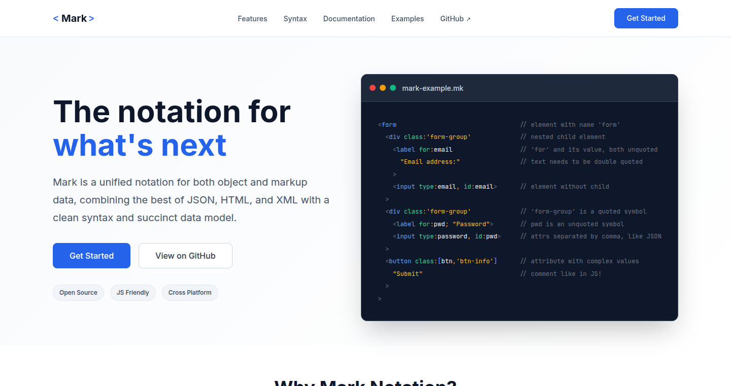 Mark: The Unified Notation for Data