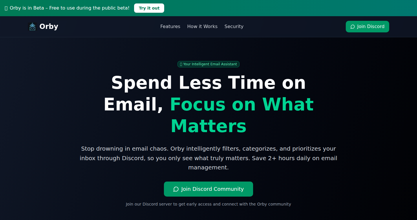 Orby: Intelligent Gmail Navigator for Discord