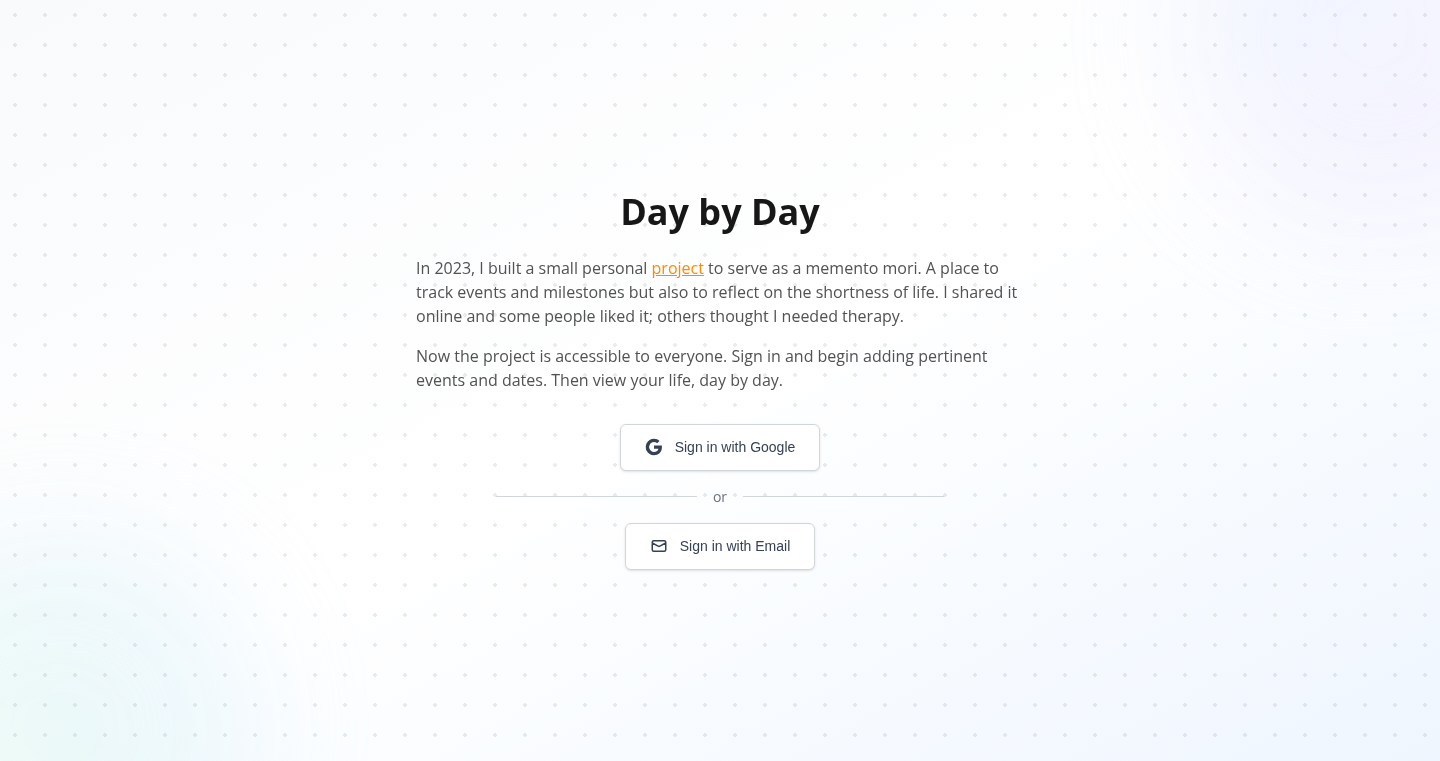 Day by Day: A Visual Life Timeline