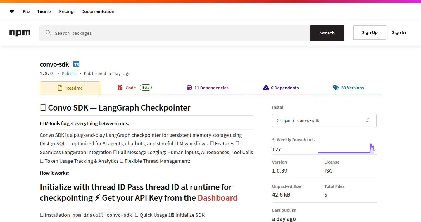 Convo SDK: Effortless LangGraph Checkpointing