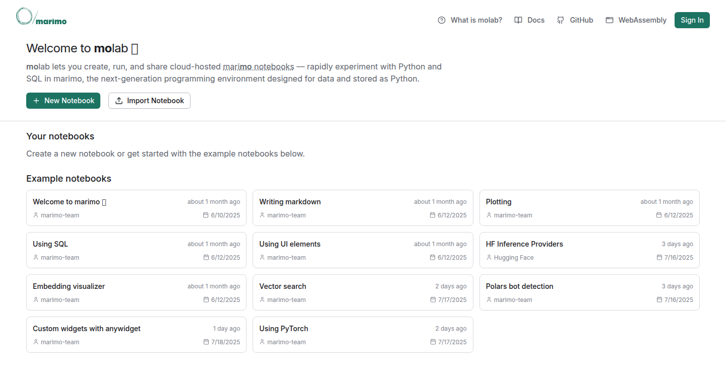 Molab: Cloud-Hosted Marimo Notebooks
