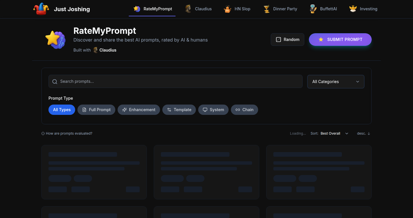 RateMyPrompt: AI Prompt Sharing and Evaluation Platform