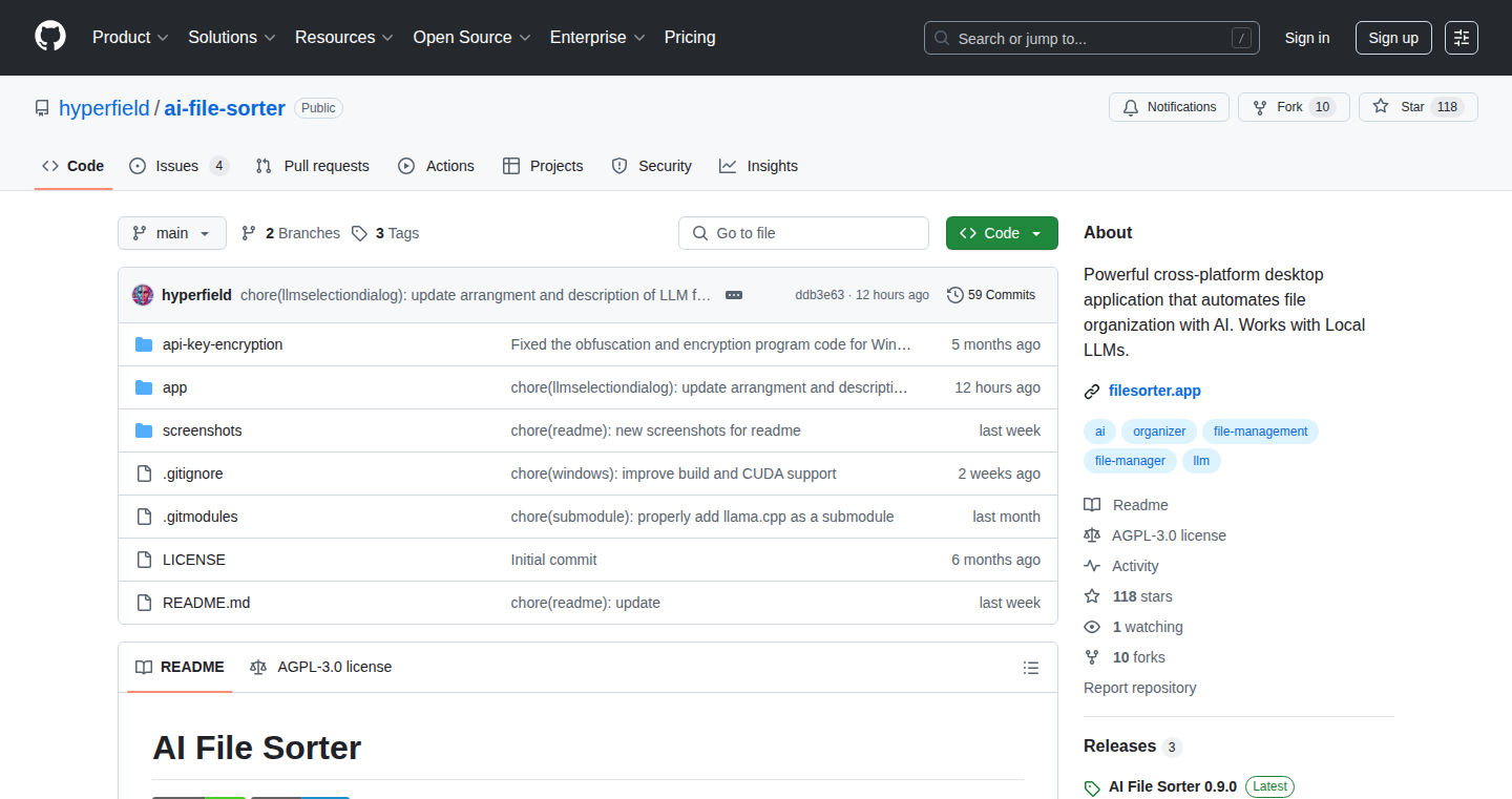AI File Sorter: Intelligent Local File Organizer