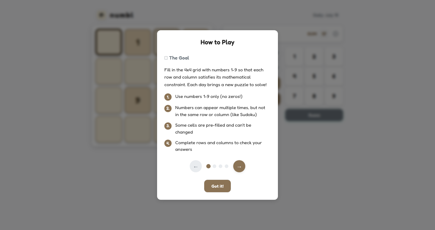 Numbl - Daily Number Puzzle Generator