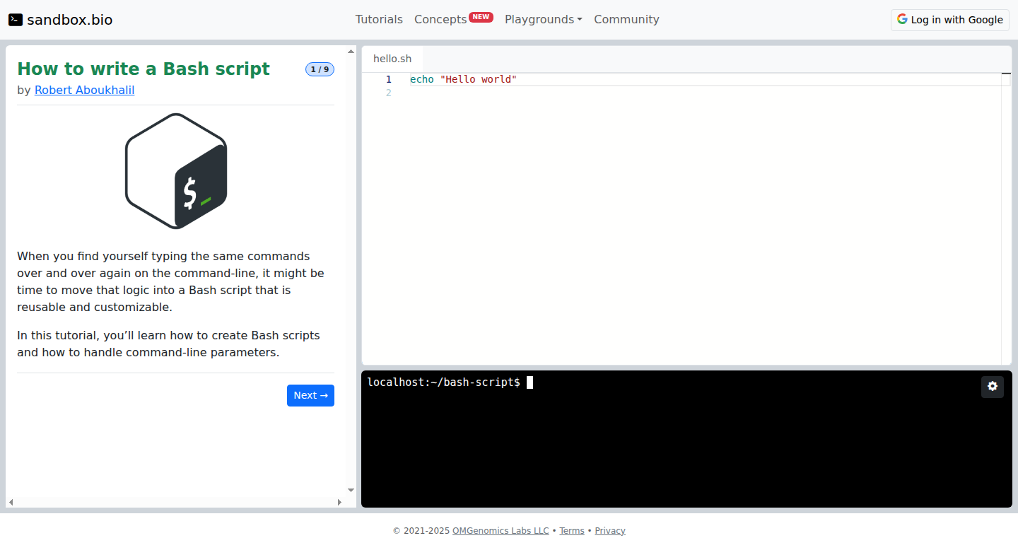 BrowserBash: Interactive Command Line Tutorial