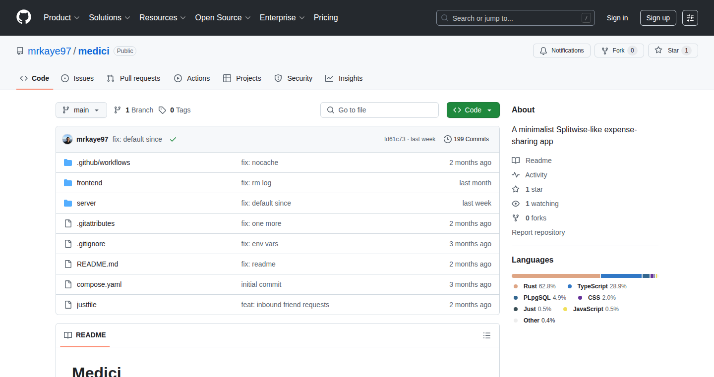 Medici: Open-Source Expense Simplifier