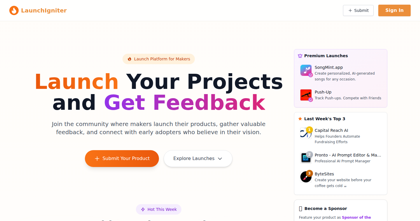 LaunchIgniter: The Maker's Launchpad