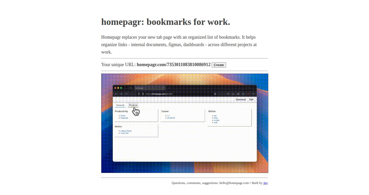 Homepagr: Your Personalized Work Navigator