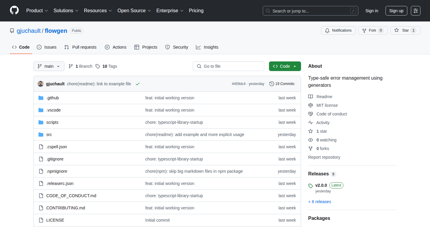 Flowgen: Type-Safe Error Handling with Generators