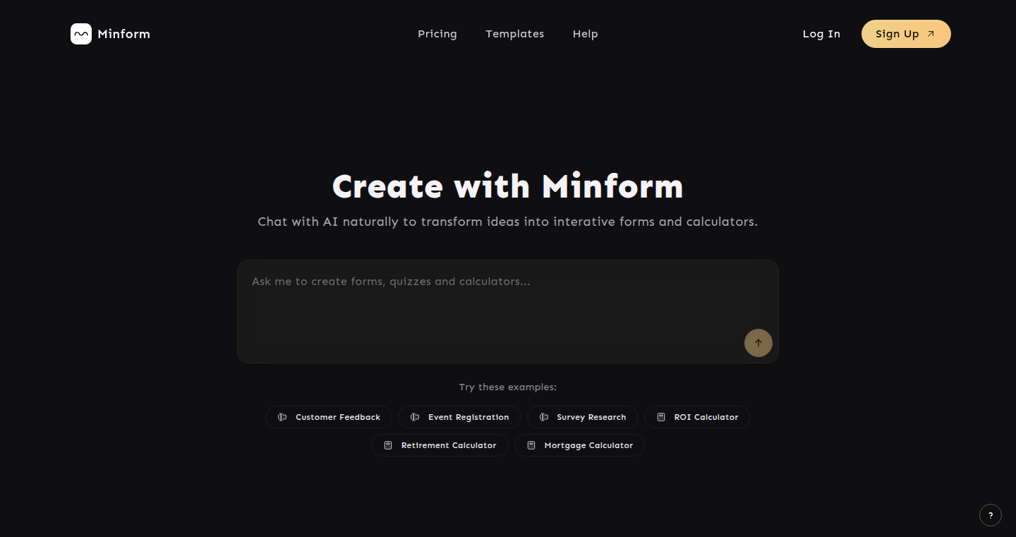 ChatForm AI: Conversational Form & Calculation Engine