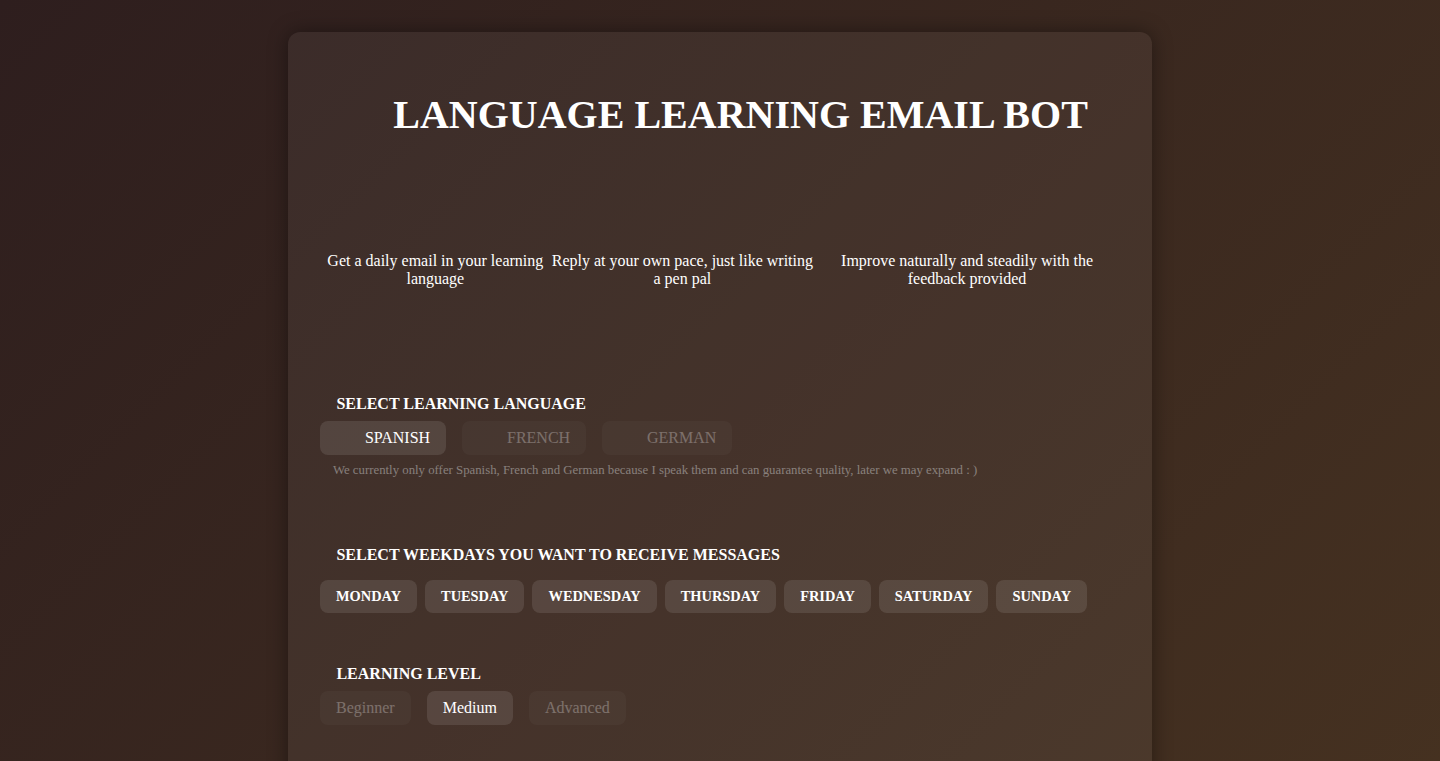 E-lingua Bot:邮件驱动的语言学习助手