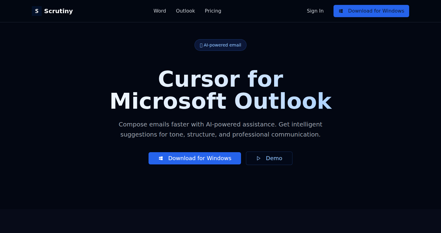 Scrutiny:Outlook 里的 AI 助手