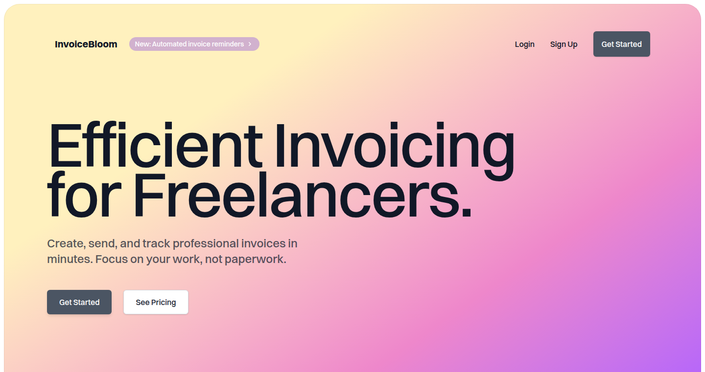 Invoicebloom.io - 請求書作成と顧客管理を統合するツール