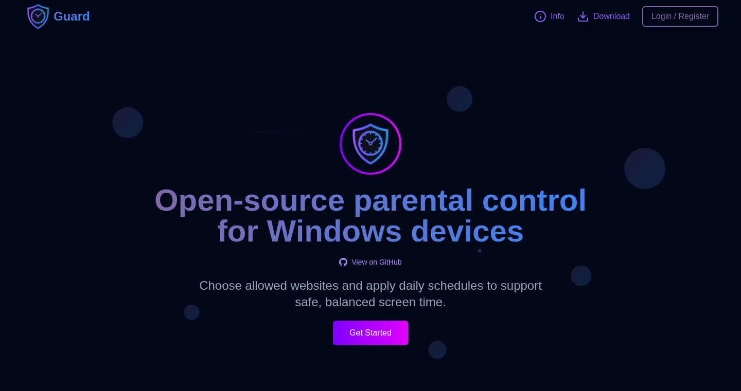 Guard - ウェブアクセスの制限を可能にする、Next.jsとC#で作られたアプリ