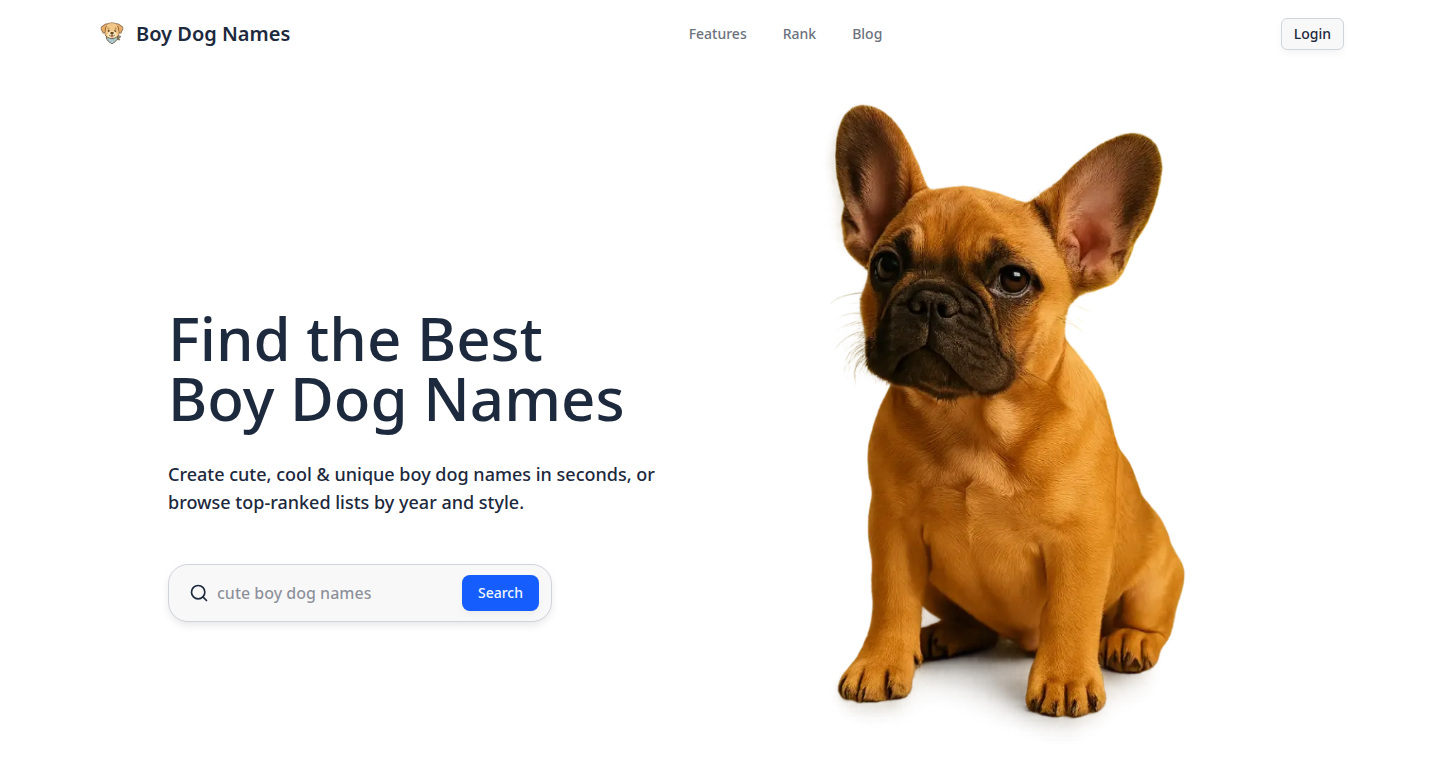 犬の名前レコメンダー - AIとSEOで選ぶ、最高の一匹