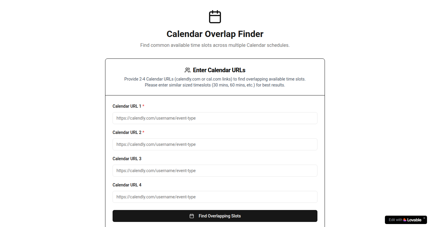 CalOverlap:複数カレンダーの空き時間を一発表示