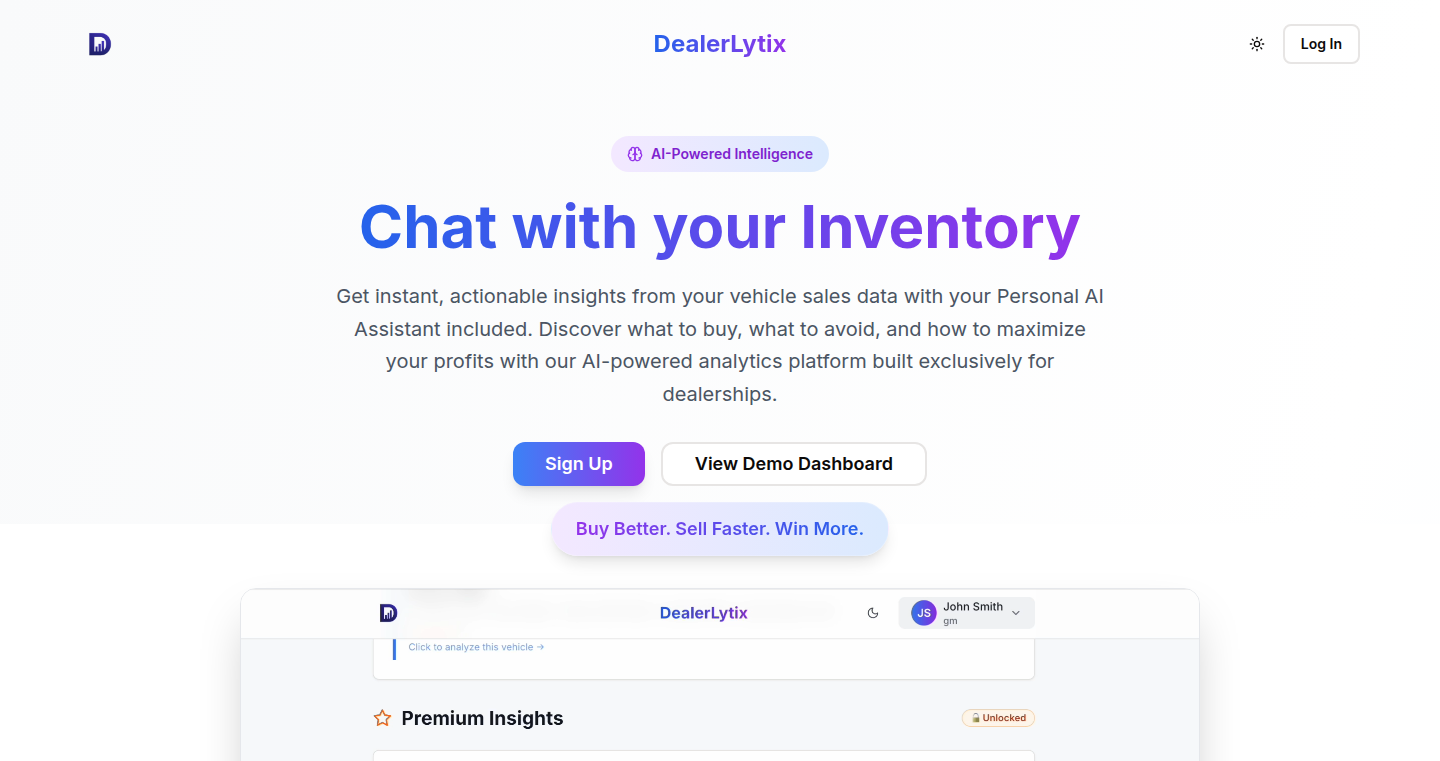 Dealerlytix - AI搭載型自動車在庫インテリジェンス