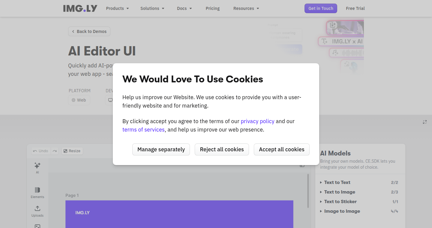 AI-Powered Creative Editor SDK