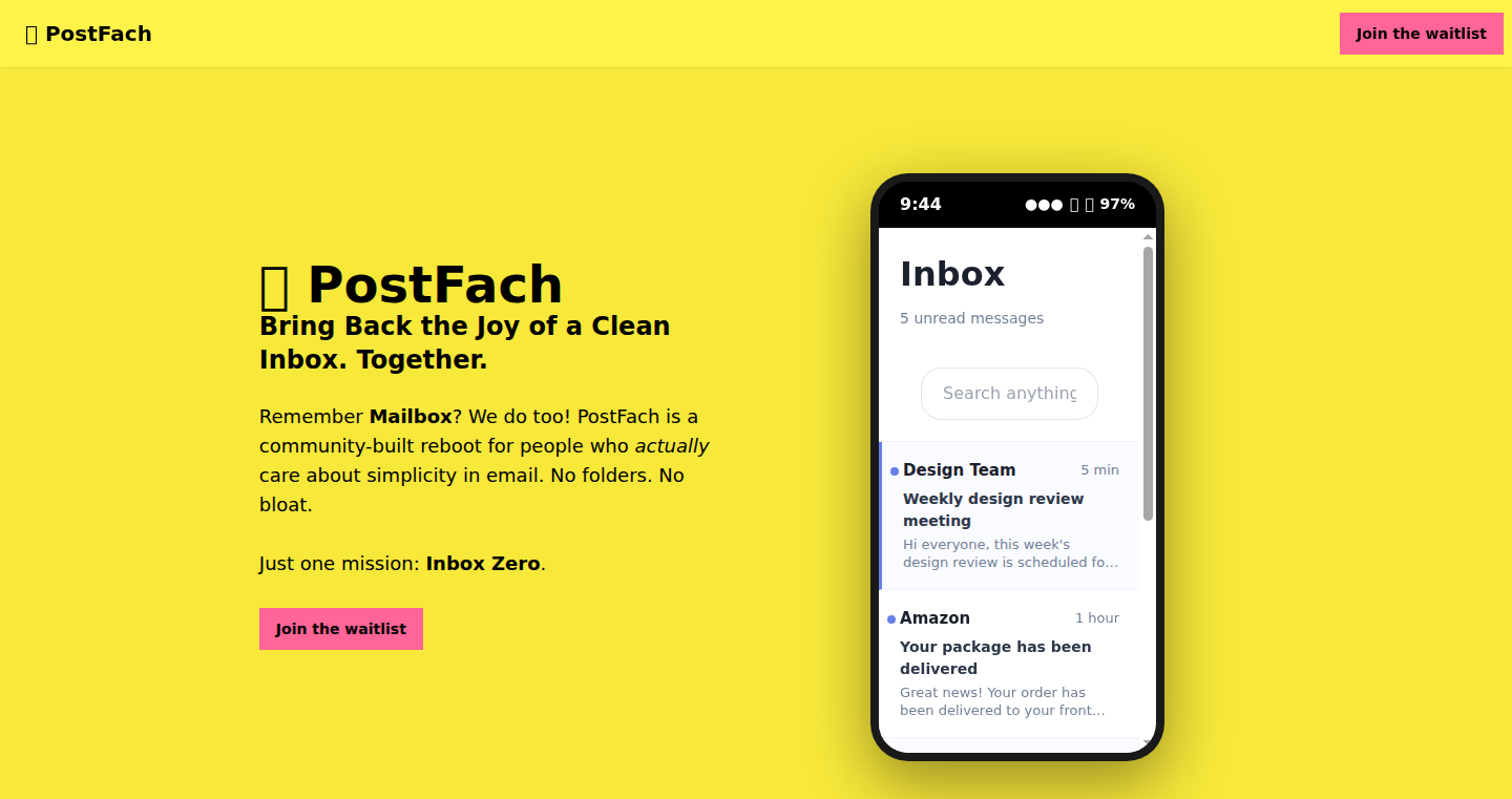 Mailbox Reboot: A Nostalgic Zero-Inbox Mail App