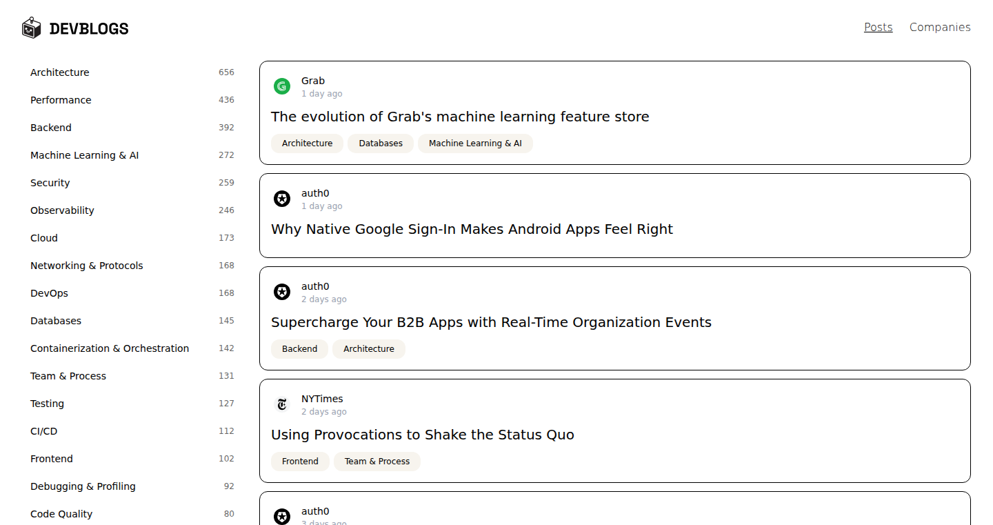 Devblogs.sh: The Automated Engineering Blog Aggregator