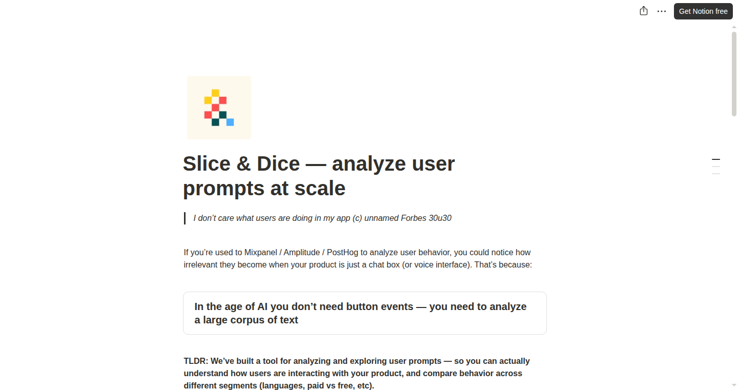 Slice and Dice: Prompt Analytics for AI Applications
