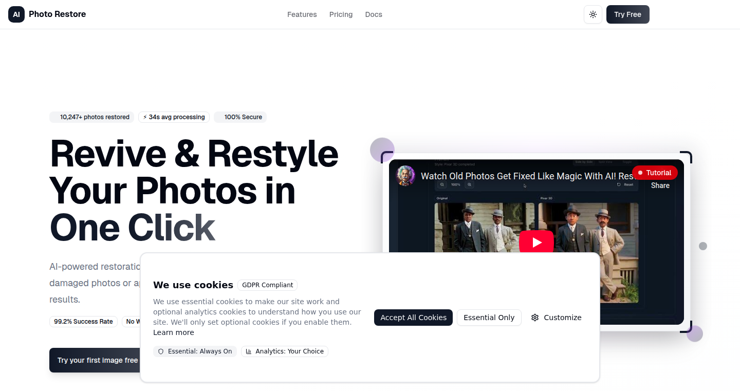 AI PhotoRevive: Rejuvenating Memories with AI