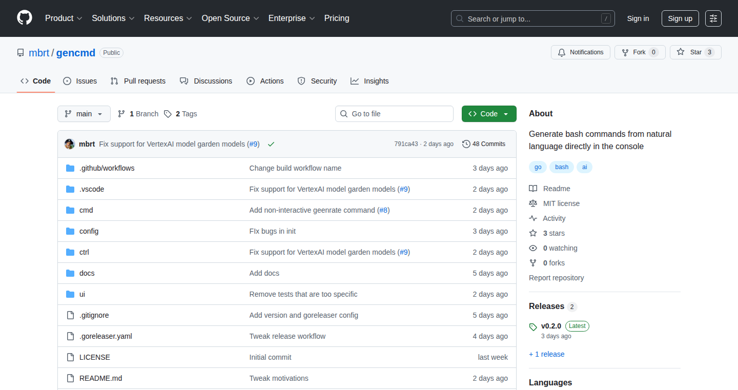 Gencmd: Natural Language to Bash Command Generator