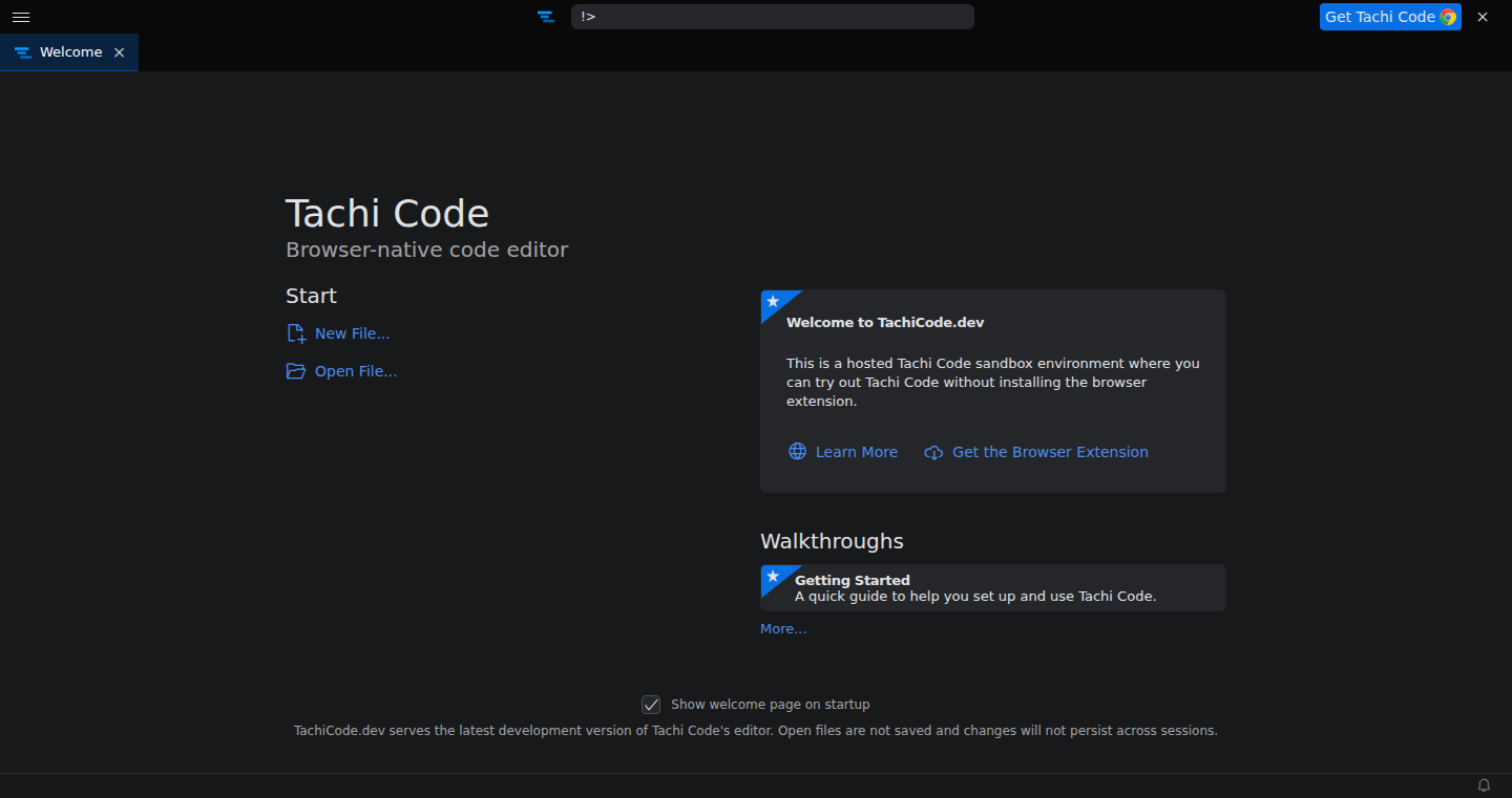 Tachi Code: Browser-Integrated Code Editor