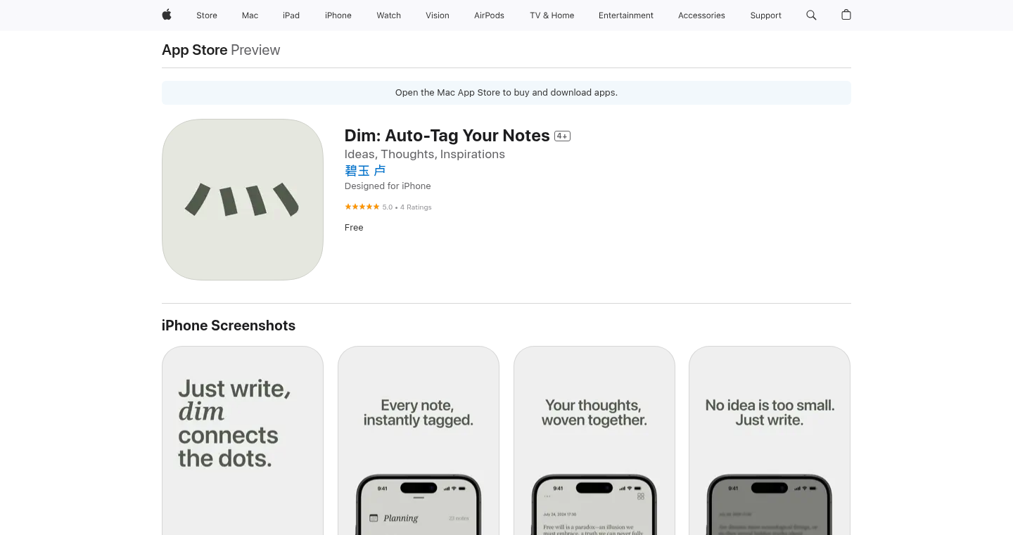 Dim: Auto-Tagging Note App