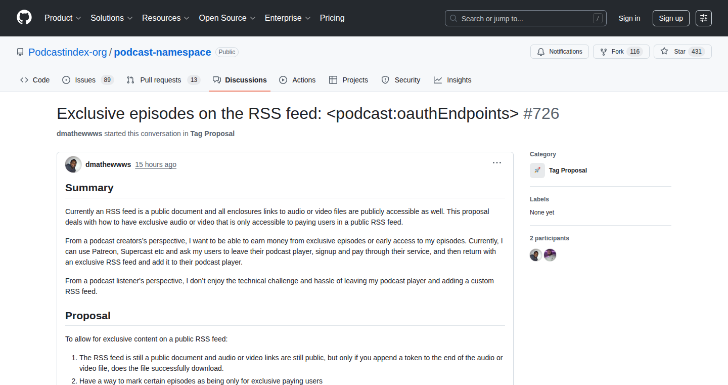 RSS-Enhanced Audio: Embedding Exclusive Podcast Episodes